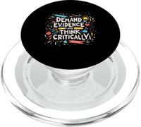 El Pensamiento crítico Divertido Exige evidencia y Piensa críticamente PopSockets PopGrip para MagSafe