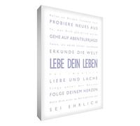 El pequeño ayudante LVLF1216-16RG Feel Good Art Wall Hanging lienzo, 40 x 30 cm, de color púrpura con blanco