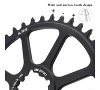 El perfil estrecho de dientes anchos en este plato de bicicleta reduce la fricción y el ruido durante los paseos mientras que la estabilidad (46T)