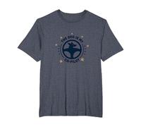 El Perro es mi compañero de Viaje con Huellas Dactilares de copiloto Camiseta, Hombre Tallas Grandes, Azul Jaspeado, 3X Alto