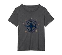 El Perro es mi compañero de Viaje con Huellas Dactilares de copiloto Camiseta, Mujer Tallas Grandes, Jaspeado Oscuro, 6XL Grande