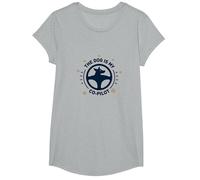 El Perro es mi compañero de Viaje con Huellas Dactilares de copiloto Camiseta, Niñas, Gris Jaspeado, Pequeña
