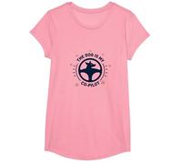 El Perro es mi compañero de Viaje con Huellas Dactilares de copiloto Camiseta, Niñas, Rosado, Grande