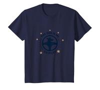 El Perro es mi compañero de Viaje con Huellas Dactilares de copiloto Camiseta, Niños, Azul Marino, 3 años