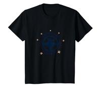 El Perro es mi compañero de Viaje con Huellas Dactilares de copiloto Camiseta, Niños, Negro, 3 años