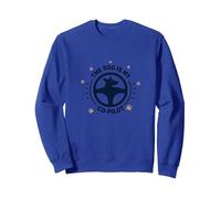 El Perro es mi compañero de Viaje con Huellas Dactilares de copiloto Sudadera, Unisex para Adultos, Azul Real, XL