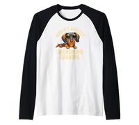 El Perro Salchicha más Genial del Mundo Abuelo Weiner Dog Doxie Granddog Camiseta Manga Raglan