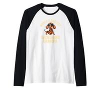 El Perro Salchicha más Genial del Mundo Abuelo Weiner Dog Doxie Granddog Camiseta Manga Raglan