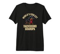 El Perro Salchicha más Genial del Mundo Abuelo Weiner Dog Doxie Granddog Camiseta Premium