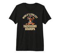 El Perro Salchicha más Genial del Mundo Abuelo Weiner Dog Doxie Granddog Camiseta Premium