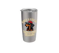 El perro salchicha más genial del mundo Abuelo Weiner Dog Doxie Granddog Vaso térmico de acero inoxidable de doble pared