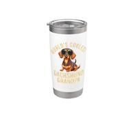 El perro salchicha más genial del mundo Abuelo Weiner Dog Doxie Granddog Vaso térmico de acero inoxidable de doble pared