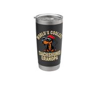 El perro salchicha más genial del mundo Abuelo Weiner Dog Doxie Granddog Vaso térmico de acero inoxidable de doble pared