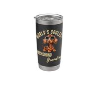 El perro salchicha más genial del mundo Grandma Weiner Dog Doxie Granddog Vaso térmico de acero inoxidable de doble pared