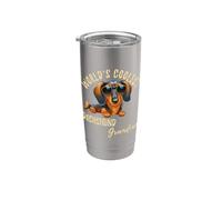 El perro salchicha más genial del mundo Grandma Weiner Dog Doxie Granddog Vaso térmico de acero inoxidable de doble pared