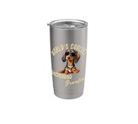 El perro salchicha más genial del mundo Grandma Weiner Dog Doxie Granddog Vaso térmico de acero inoxidable de doble pared