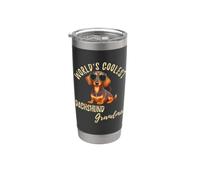 El perro salchicha más genial del mundo Grandma Weiner Dog Doxie Granddog Vaso térmico de acero inoxidable de doble pared