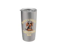 El perro salchicha más guay del mundo, papá, divertido, Weiner Dog, Doxie Granddog Vaso térmico de acero inoxidable de doble pared