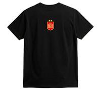 El Perro Sxnchxz Camiseta España Mundial 2026 Negra 2 Estrellas | Escudo Selección Española, Color Negro, Manga Corta, Diseño Frontal y Trasero, Fútbol