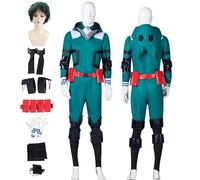 El personaje del anime"My Hero Academia" interpreta el traje de uniforme de Midoriya Izuku para adultos con un traje completo para fiestas de carnaval de halloween, exposiciones de cómics y congre