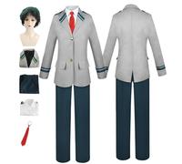 El personaje del anime"My Hero Academia" interpreta el traje de uniforme de Midoriya Izuku para adultos con un traje completo para fiestas de carnaval de halloween, exposiciones de cómics y congre