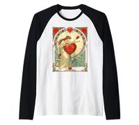 El Peso del Amor Vintage Art Nouveau Romance Camiseta Manga Raglan