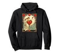 El Peso del Amor Vintage Art Nouveau Romance Sudadera con Capucha
