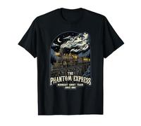 El Phantom Express Midnight Ghost Terror V Train Halloween Camiseta gráfica económica