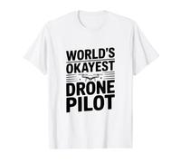 El piloto de Drones más Correcto del Mundo Camiseta gráfica económica, Hombre, Blanco, XL