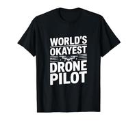 El piloto de Drones más Correcto del Mundo Camiseta gráfica económica, Hombre, Negro, L