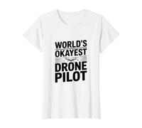 El piloto de Drones más Correcto del Mundo Camiseta gráfica económica, Mujer, Blanco, XS