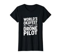 El piloto de Drones más Correcto del Mundo Camiseta gráfica económica, Mujer, Negro, M