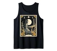 El Pinball Chica Retro Arcade Game 80s Tarot Card Skeleton Camiseta sin Mangas