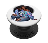 El Plan de Dios Mujeres cristianas Negras melanina Sista PopSockets PopGrip Adhesivo