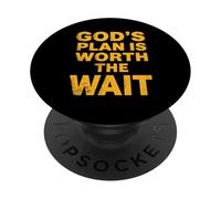 El Plan de Dios Vale la pena Esperar Jesucristo Cita del Cristianismo PopSockets PopGrip Adhesivo