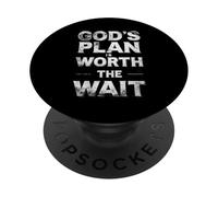 El Plan de Dios Vale la pena Esperar Jesucristo Cita del Cristianismo PopSockets PopGrip Adhesivo