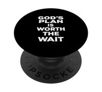 El Plan de Dios Vale la pena Esperar Jesucristo Cita del Cristianismo PopSockets PopGrip Adhesivo