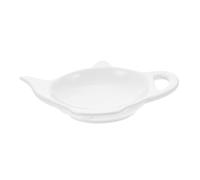 El plato， Platos de cena divididos, Plato control dieta, Platillo Bolsitas té chinas Porta llavero blanco cucharas Cuencos for condimentos Caddy descanso Casa Bolsita(11.5X8.7X2CM)