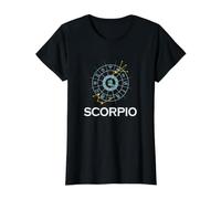 El Poder de la renovación de Escorpio Camiseta gráfica económica, Mujer, Negro, XL