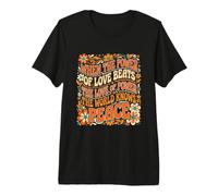 El Poder del Amor Refranes Vintage para la Paz Camiseta Premium