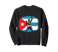 El Poder del Boxeo Cubano con Orgullo de la Bandera Sudadera