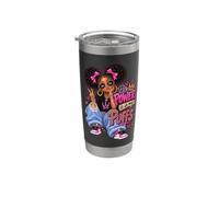 El poder mágico de Black Girl está en My Puffs Afro Puff Vaso térmico de acero inoxidable de doble pared