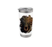 El poderoso dragón de fantasía despierta Vaso térmico de acero inoxidable de doble pared