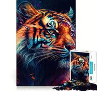 El Poderoso Tigre Rompecabezas de 1000 Piezas para Adolescentes Puzzle Wise Think Toy Simple Fun Tight Cut Santa Wish Pick 38x52cm