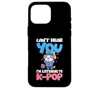 El pop coreano no puede oírte Estoy escuchando K-Pop Cat Carcasa para iPhone 16 Pro Max