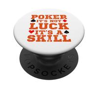 El póquer no tiene suerte, es un casino de juego de cartas de habilidad PopSockets PopGrip Adhesivo