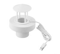 El potenciador de acuario con 4 LED añade un toque a peceras o estanques mientras que es seguro para todos los usuarios (blanco)