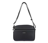 EL POTRO Bolso Bandolera Mediano Angula, Piel Sintética, Asa Extensible, Cierre de Cremallera, 24x18x7 cm (Negro)