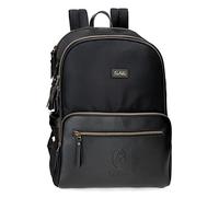 El Potro Lana Mochila para Portátil Adaptable a Carro 14" Negro 30x40x11 cms Poliéster y PU