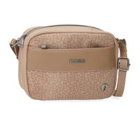 El Potro Luna Bandolera Beige 21x14x6 cms Poliéster con Detalles en Piel Sintética by Joumma Bags